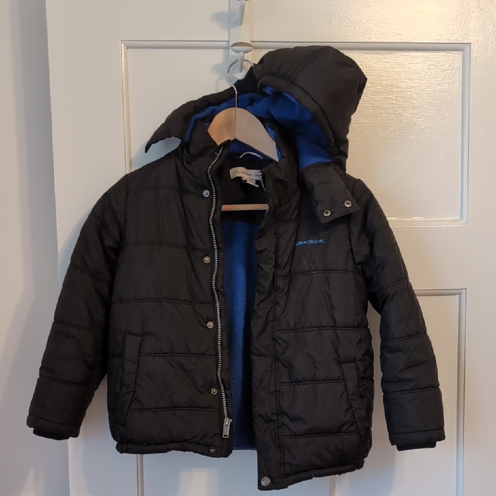 Calvin Klein Jeans Black and Blue Kids Puffer Jacket